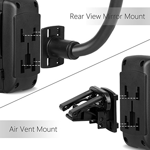 Linkstyle Car Mount Phone Holder 2 in 1 Universal 360 Degree Car Air Vent Holder Rear View Mirror Mount Stand Cradle for iPhone X 8 7 7s 6s Samsung Galaxy Note 8 Note 7 S8 LG Huawei Google Nexus GPS