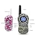 Qniglo Walkie Talkies for Kids 22 Channels Two Way Radio 3 Miles Long Range Kids Walkie Talkies, Best Gifts for 3-12 Years Kids (Camo Pink+Camo Green, 4 Pack)
