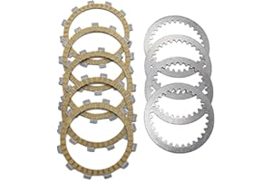 KIMLLAM Clutch Friction Plates Fit OEM: 21441-25C01/21441-42A00/21441-28301/21441-13A01, 21451-19A00/21451-28000, for Suzuki DRZ125 DR-Z 125 DR-Z125L for Suzuki DR125 SZ/SD/SE/SF/SH/SJ for Suzuki DF12