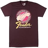 Fender Instruments Legends Never Die 1946 Men's Sangria T-Shirt - Size 2XL
