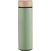 15oz Water Bottle Stainless Steel Thermos Flask - Insulated Vacuum, Leak Proof, Keeps Drinks Hot/Cold - Ideal for Coffee, Tea, Water - Green