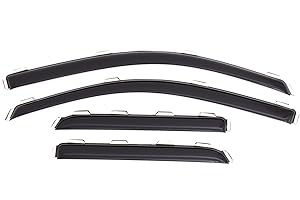 Auto Ventshade [AVS] In-Channel Ventvisor / Window Deflectors | Fits 2014 - 2018 Chevy/GMC Silver/Sierra 1500 2015 - 2019 Silv./Si. 2500HD/3500HD 2019 Silv./Si. 1500 Ltd Dbl Cab, 4 pc | Smoke - 194528