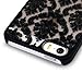 iPhone SE Case, GreatShield [TACT | Damask Design] Pattern Rubber Coating Embossed Snap On Case Back Cover for Apple iPhone SE / 5S / 5 (Black)