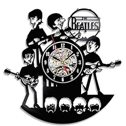Gullei.com Cadeau Horloge Mural en Vinyle Inscription The Beatles Creative - Les Beatles, Paul McCartney, John Lennon, RIngo Starr, George Harrison