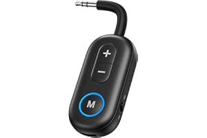 LOFICOPER Bluetooth Transmitter Receiver, Airplane Bluetooth 5.3 Adapter, 2 in 1 Wireless Bluetooth 3.5mm Aux Audio Transmitter Receiver Music Receiver for Flight, Car, Headphones, Home Stereo, TV