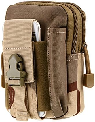 Sevenday Nylon Smartphone Holster EDC Accessory Tool Waist Pouch Case with Belt Loop & Belt Latch for Accessories & Smart Phones (Brown)