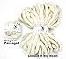 0.5lb Merino Wool Super Chunky Yarn - Big Roving for Loom Weaving, Knitting, Crocheting and Felting - Blanket Yarn (Cream, Medium-20mm)