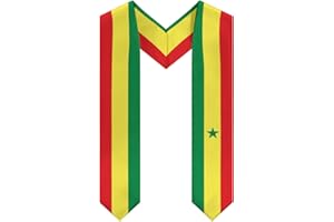 Senegal Flag Graduation Stole Shawl Sash Honor For Study Aboard International Students
