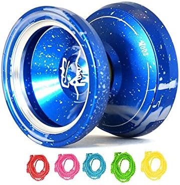 Magic yoyos metal balls on strings Unresponsive Yo-Yo 4A Yoyo Blue Splash Silver +5 Yoyo Strings …