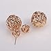 MANDI HOME 2015 Hot on Sale Double Sided Bubble Vintage Style Alloy Earrings Ear Rings for Ladies Girls Women (Gold)