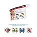 Powerextra 6Pcs 3.7V 150MAH RC Battery with 6-Port Charger Compatible with JJRC H36 Eachine E010 GoolRC T36 NIHUI NH010 RC Li-PO Battery