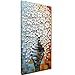 Asdam Art Oil Paintings - 3D Hand painted Flower Canvas Paintings White Floral Vase Art Vertical Wall art Abstract Modern Wall Artwork Decor For living Room Bedroom Bathroom Home Framed 20x40 inch
