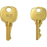 2-Pack Cedar Chest Replacement Keys Compatible with Lane S Series Safety Locks, Includes New and Old Style Keys, Brass Key