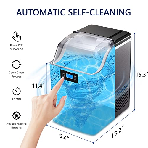 Nugget Ice Machine, Nugget Ice Maker Countertop, Chewable Ice Maker