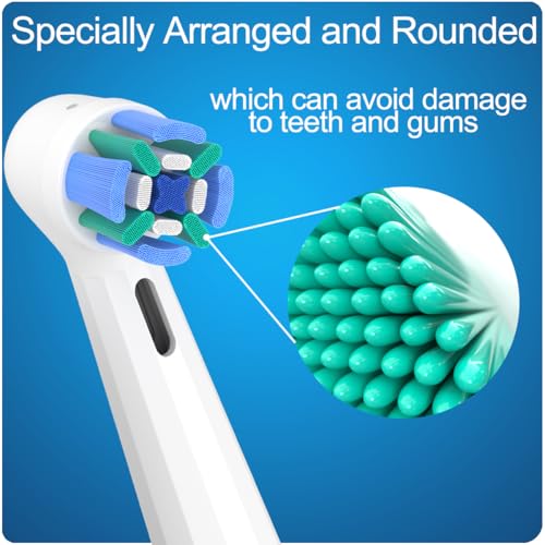 Wokuqiu iO Brush Heads Compatible with Oral B iO 2 3 4 5 6 7 8 9 10 Electric Toothbrushes, Pack of 8 Replacement Toothbrush Head for Deep Clean (4 White+4 Black)