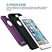 ULAK iPhone 6 Plus Case, iPhone 6S Plus Case,Thin Dual Layer Soft Silicone Skin Hard Back Cover Anti Scratches Bumper Protective Case for Apple iPhone 6 Plus/6S Plus 5.5 inch, Deep Purple