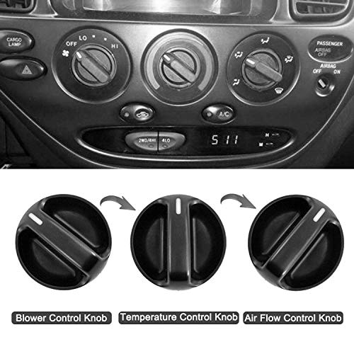 MKING AC Climate Control Knob - Set of 3 - Replaces# 55905-0C010, 559050C010 - Fits Toyota Tundra 2000, 2001, 2002, 2003, 2004, 2005, 2006 - Air Conditioner Replacement Switch - Thumbnail 6