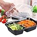 34oz Meal Prep Containers，Food Storage Containers with Fork Spoon and 2 Room,2 Separate Compartment with Clear Lids,Stackable&Reusable Lunch Boxes, Microwave/Dishwasher/Freezer Safe, (50-Pack)