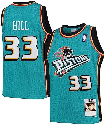 Amazon.com: Outerstuff Grant Hill Detroit Pistons Gray #33 Youth 8
