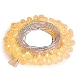Crystal Ball Lights, Mulcolor 33ft/10m 100 LED Fairy Bubble Crystal Ball Lights Decorative Outdoor Globe String Lights for Christmas Trees, Garden, Patio, Wedding, Party and Holiday,Warm White