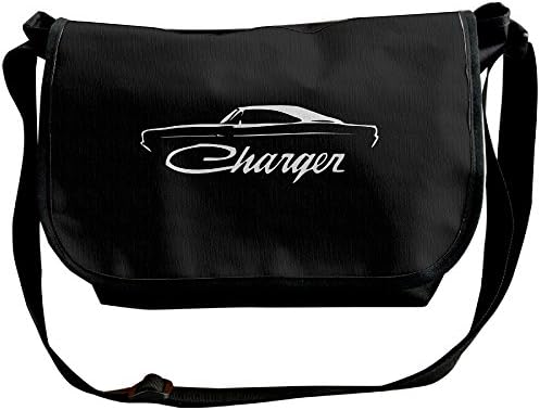 Print 1968-70 Dodge Charger Classic Outline Canvas Crossbody Zipper Postman Bag