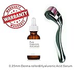 Sweet Dream Titanium Microneedle Derma Roller 540 Micro Needles Skin Care Needle 0.25mm+hyaluronic acid serum