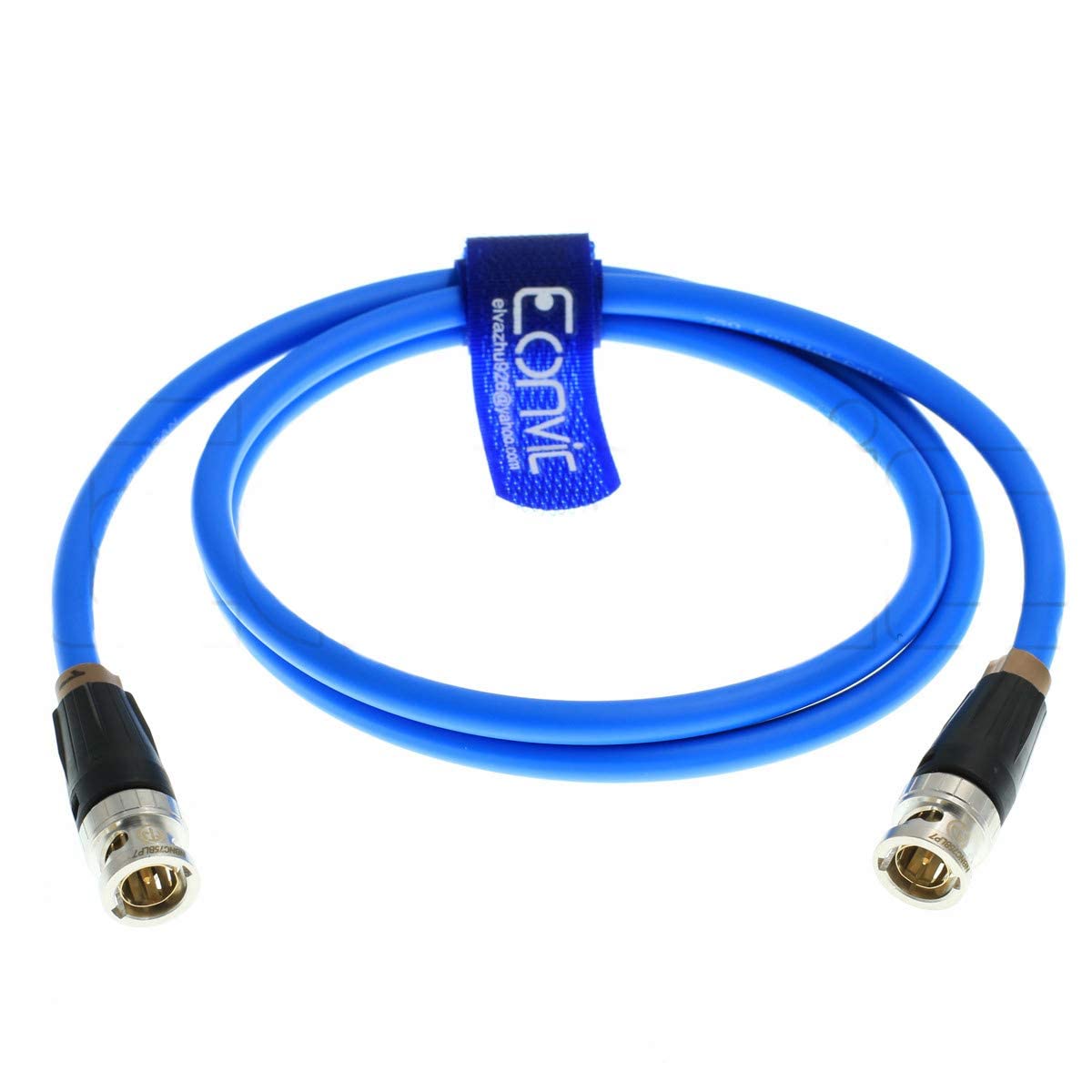 Eonvic Neutrik BNC HD SDI RF Coaxial High-Flex Cable for 4K CCTV Signal Video Camera (11.8''/30cm)