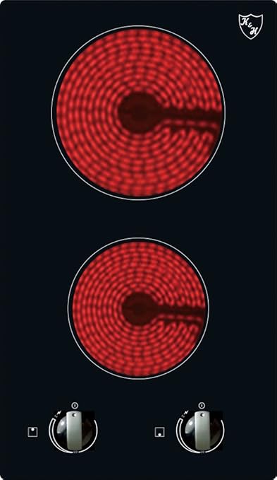 K&H® Domino Glaskeramikkochfeld Knebel Steuerung NKVC-3002N