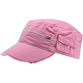 The Vintage Year Washed Cadet Cotton Twill Adjustable Military Radar Distressed Sport Caps