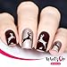 Whats Up Nails - Christmas Nail Vinyl Stencils 4 Pack (Candy Canes, Ribbon Tree, Deer, Gold Merry Snowflake) for Nail Art Design
