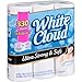 White Cloud Ultra Strong & Soft Bath Tissue Mega Rolls, 2 ply toilet paper, 330 sheets, 12 toilet paper rolls