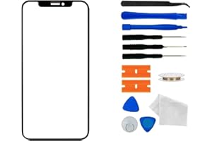 UVER Original iPhone 12/12 Pro Screen Glass Replacement,Front Outer Lens Glass Screen Replacement Repair Kit for Apple iPhone 12/12 Pro Series Toolkit - Black(6.1 inch)