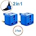 USA to UK Plug Adapter by Yubi Power 2 in 1 Universal Travel Adapter with 2 Universal Outlets - Blue 2 Pack - Type G for United Kingdom, England, Hong Kong, Ireland, Scotland, and More