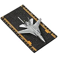 Hot Wings F-14 Tomcat Jet (Jolly Rodgers) with Connectible Runway, Silver