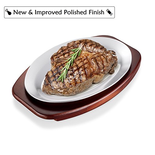 Wooden Steak Plates. Set of 3 Yukon Glory Gourmet Steak Board Premium