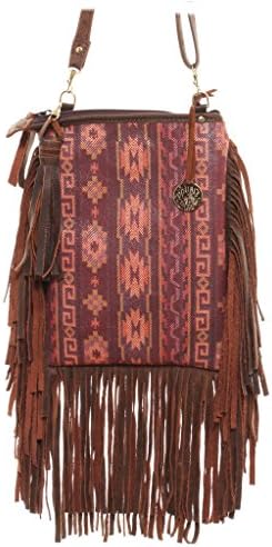 Double J Saddlery Women's Native Aztec Print Leather Pouch Purse PP42
