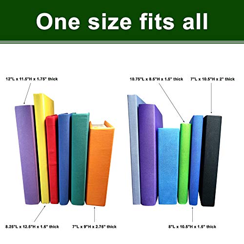 Book Covers Textbooks Stretchable Jumbo Cloth Socks Large Durable School Hardcover Sox Protectors for 9”x11” Binders Machine Washable Reusable Non-Adhesive AZO-Free Fabric BookJackets - Thumbnail 3