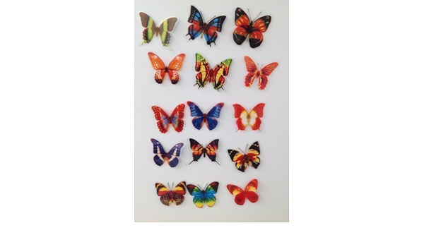 15 Unidades Mariposas decorativas con Imán imanes de nevera