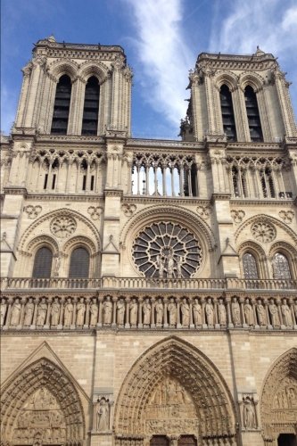 A View of the Notre Dame Cathedral Paris France Journal: 150 Page Lined Notebook/Diary