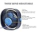 LoiStu USB Desk Fan, 4 Inch Portable Ultra-Quiet Mini Fan, 360° Up and Down, Three-Speed Wind, Suitable for Office, Family (Blue)
