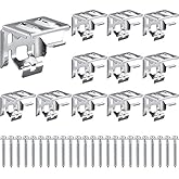 Jetec 6 Pieces Mini Blind Brackets for Window Blinds,1.18x1.18 Inch | with Screws,Metal Replacement Parts,Easy DIY Installation