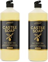 Lucemill Organic Castile Liquid Soap 2x1L Certified Natural Gentle Body Wash