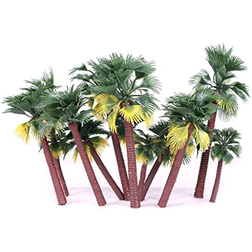 Download 16Pcs Green Palm Model Trees Plastic Artificial Layout Rainforest Diorama Tress, | eBay