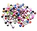 Tongue Rings Barbells Body Piercing 14 Gauge 50 Pack