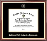 California State Univ. Sacramento Hornets - Embossed Seal - Mahogany Gold Trim - Diploma Frame