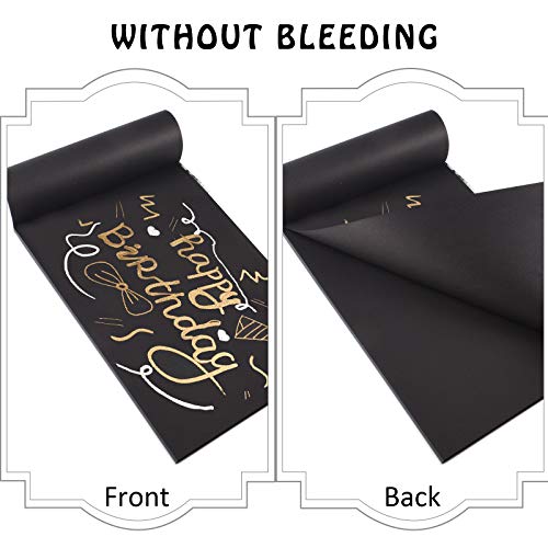 Black Sketch Pad, L\'émouchet Sketch Book, resistente Sketch pad per il disegno, 60 fogli, 30 fogli ciascuno, 2-Pack, 9\