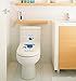 Mziart Cartoon Toilet Lid Cover Stickers For Kids, Waterproof & Removable Stickers for Restroom wall decals - Cute Spray Whale