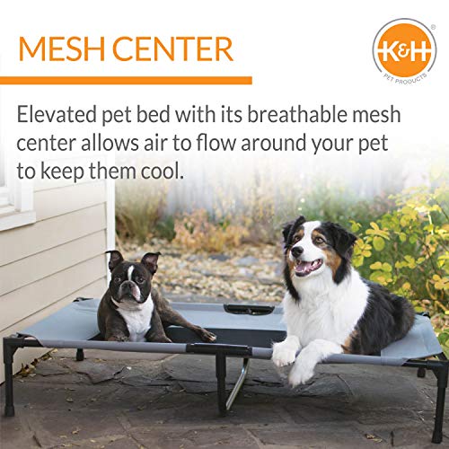 K&H Pet Products Cooling Elevated Dog Bed Outdoor Raised Dog Bed with