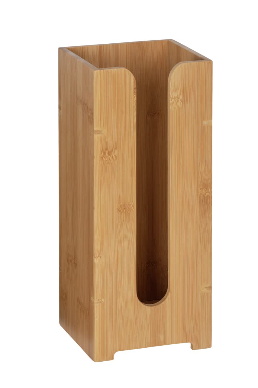 WENKO Toilet Paper Replacement Roll Holder Mod. Bambusa, Standing Storage for Toilet Paper Rolls, Bamboo, 15 x 35.5 x 14 cm, Natural