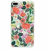 Rifle Paper Co iPhone 7 Plus Hard Case Mint Floral Everyday Protective Cover